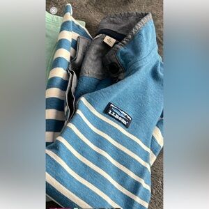 Llbean striped pullover